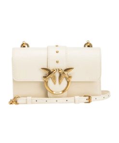 Donna PINKO Borsa | Borsa Bianco Seta-Antique Gold