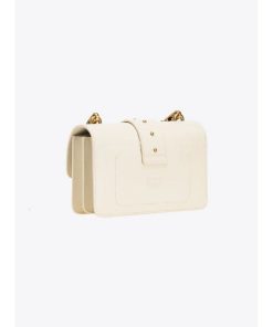 Donna PINKO Borsa | Borsa Bianco Seta-Antique Gold