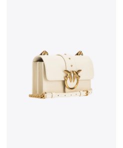 Donna PINKO Borsa | Borsa Bianco Seta-Antique Gold