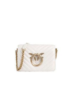 Donna PINKO Borsa | Borsa Bianco Seta-Antique Gold