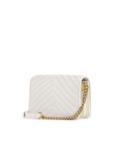 Donna PINKO Borsa | Borsa Bianco Seta-Antique Gold