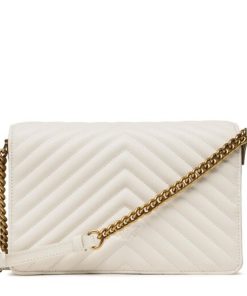 Donna PINKO Borsa | Borsa Bianco Seta-Antique Gold