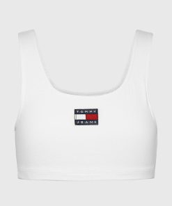 Donna TOMMY JEANS Top/ Reggiseno | Tjw Super Crop Badge, Ybr White