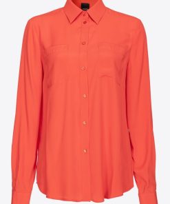 Donna PINKO Camicia | Camicia Arancione Surimi