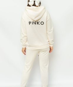 Donna PINKO Felpa | Felpa Rosa Fumo Bianco