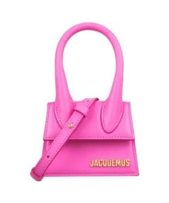 Donna JACQUEMUS Borsa | Le Chiquito. Mini Borsa A Mano In Pelle Firmata. Neon Pink