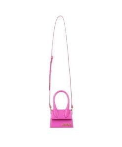 Donna JACQUEMUS Borsa | Le Chiquito. Mini Borsa A Mano In Pelle Firmata. Neon Pink