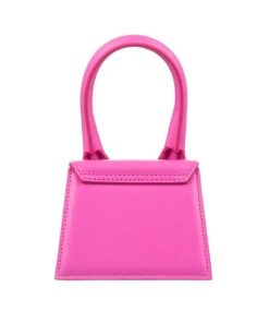 Donna JACQUEMUS Borsa | Le Chiquito. Mini Borsa A Mano In Pelle Firmata. Neon Pink