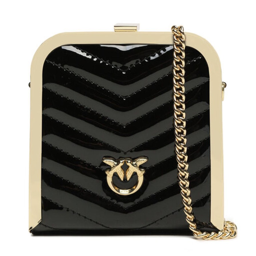 Donna PINKO Borsa | Borsa Nero Limousine-Shiny Gold