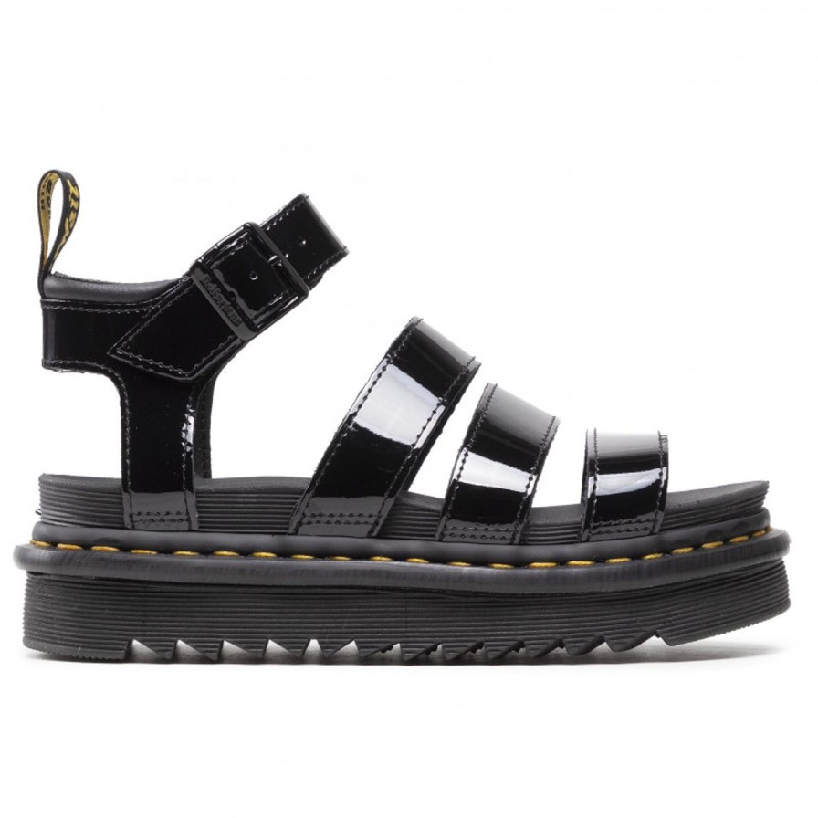 Donna DR.MARTENS Sandalo | Blaire Black Patent Lamper