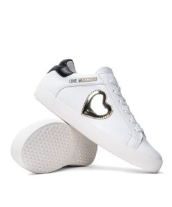 Donna LOVE MOSCHINO Sneakers | Sneakers Bia+Ner/Sp.Pla