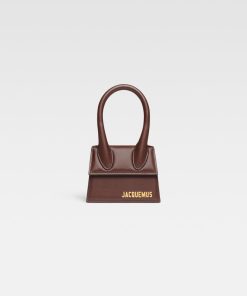 Donna JACQUEMUS Borsa | Le Chiquito. Mini Borsa A Mano In Pelle Firmata. Midnight Brown