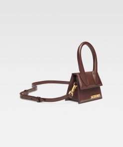 Donna JACQUEMUS Borsa | Le Chiquito. Mini Borsa A Mano In Pelle Firmata. Midnight Brown