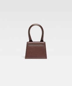 Donna JACQUEMUS Borsa | Le Chiquito. Mini Borsa A Mano In Pelle Firmata. Midnight Brown