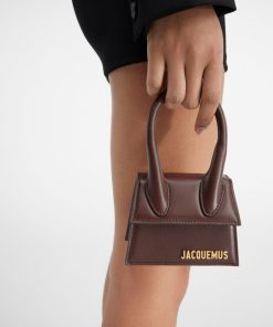 Donna JACQUEMUS Borsa | Le Chiquito. Mini Borsa A Mano In Pelle Firmata. Midnight Brown