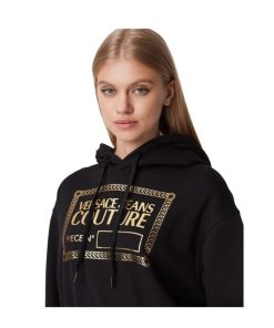 Donna VERSACE JEANS COUTURE Felpa | Sweatshirts Blackgold