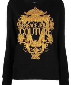 Donna VERSACE JEANS COUTURE Felpa | Sweatshirts Blackgold