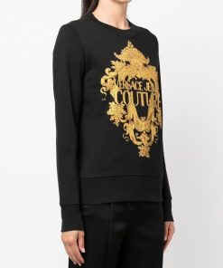 Donna VERSACE JEANS COUTURE Felpa | Sweatshirts Blackgold