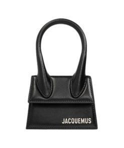 Donna JACQUEMUS Borsa | Le Chiquito. Mini Borsa A Mano In Pelle Firmata. Black Silver