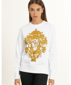 Donna VERSACE JEANS COUTURE Felpa | Sweatshirts Whitegold