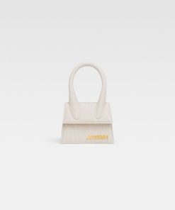 Donna JACQUEMUS Borsa | Le Chiquito. Mini Borsa A Mano In Pelle Firmata. Light Greige