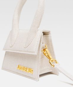 Donna JACQUEMUS Borsa | Le Chiquito. Mini Borsa A Mano In Pelle Firmata. Light Greige