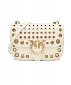 Donna PINKO Borsa | Borsa Bianco Seta-Antique Gold