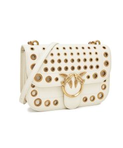 Donna PINKO Borsa | Borsa Bianco Seta-Antique Gold