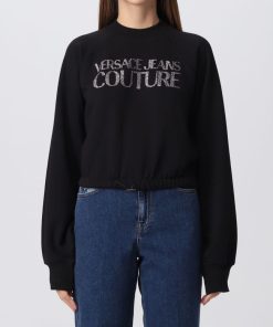 Donna VERSACE JEANS COUTURE Felpa | Sweatshirts Nero