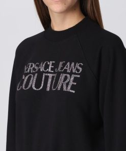 Donna VERSACE JEANS COUTURE Felpa | Sweatshirts Nero