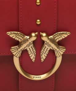 Donna PINKO Borsa | Borsa Dark Red-Antique Gold