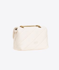 Donna PINKO Borsa | Borsa Bianco Seta-Antique Gold