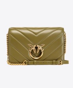 Donna PINKO Borsa | Borsa Verde Abete-Antique Gold