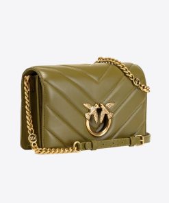 Donna PINKO Borsa | Borsa Verde Abete-Antique Gold