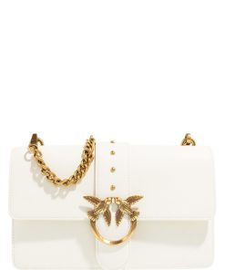 Donna PINKO Borsa | Borsa Bianco Seta-Antique Gold