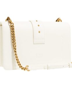 Donna PINKO Borsa | Borsa Bianco Seta-Antique Gold