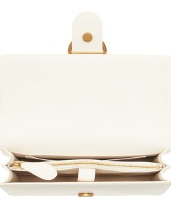 Donna PINKO Borsa | Borsa Bianco Seta-Antique Gold