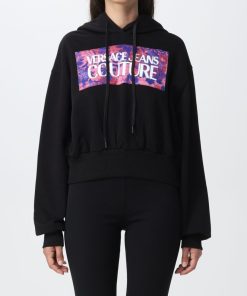 Donna VERSACE JEANS COUTURE Felpa | Sweatshirts Nero