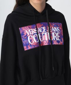 Donna VERSACE JEANS COUTURE Felpa | Sweatshirts Nero