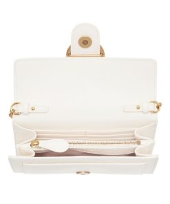 Donna PINKO Borsa | Borsa Bianco Seta-Antique Gold