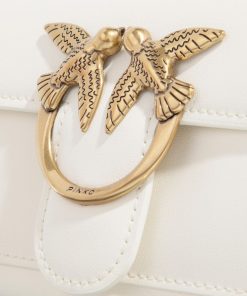 Donna PINKO Borsa | Borsa Bianco Seta-Antique Gold