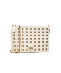 Donna PINKO Borsa | Borsa Bianco Seta-Antique Gold