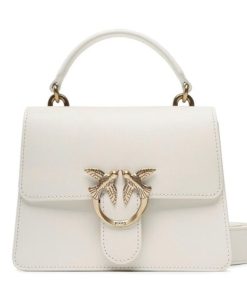 Donna PINKO Borsa | Borsa Bianco Seta-Antique Gold