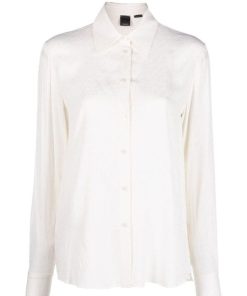 Donna PINKO Camicia | Camicia Bianco-Gelato Vaniglia