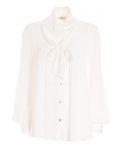 Donna FRACOMINA Camicia | Shirt With Ballon Sleeves Cream