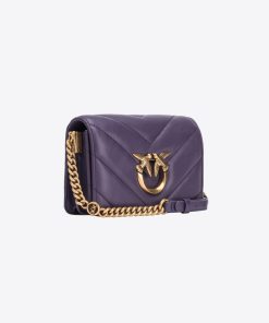 Donna PINKO Borsa | Borsa Viola Uva-Antique Gold