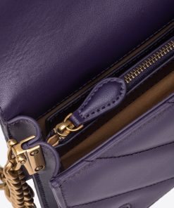 Donna PINKO Borsa | Borsa Viola Uva-Antique Gold