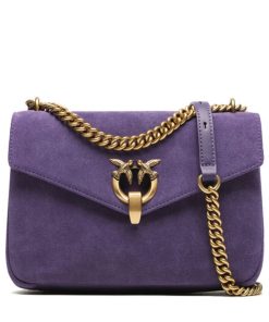 Donna PINKO Borsa | Borsa Viola Uva-Antique Gold