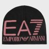 Donna EMPORIO ARMANI EA7 Cappello | Beanie Hat Black/Mesa Rose