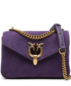 Donna PINKO Borsa | Borsa Viola Uva-Antique Gold